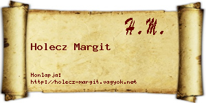 Holecz Margit névjegykártya